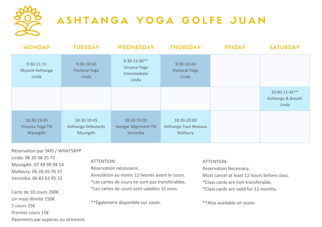 Programme Yoga 2026-2017